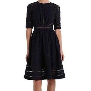Zimmermann Black Raglan Sleeve Midi Dress